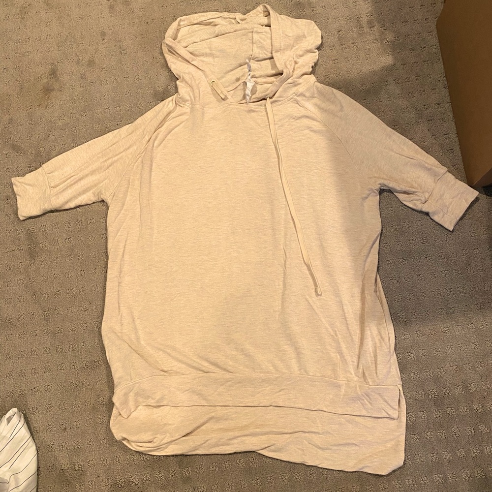 Agnes & Dora Cream Hooded Top